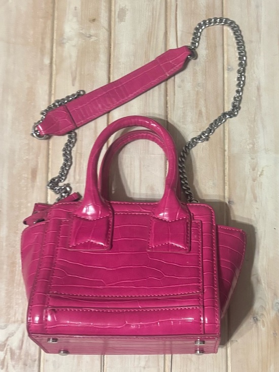Zara Handbags - Zara Pink Crocodile crossbody top handle bag